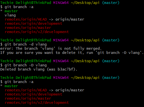 Delete Git local and remote branches | Techie Delight Delete Git Local And Remote Branches | Techie Delight